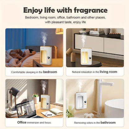 Ultrasonic Essential Oil Diffuser & Humidifier with Auto Shut-Off, Quiet Aromatherapy for Home Bedroom Office – Choose Hilton Gardenia Ocean Shangri-La Encounter Scent Bundle