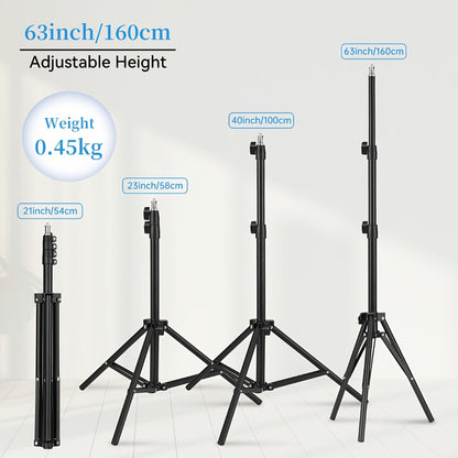 Adjustable Photography Light Stand Foldable Floor Tripod – Portable Collapsible Studio Stand for Camera, Softbox, LED Video Light, Reflector & Umbrella, Content Creator & Studio Lighting Setup