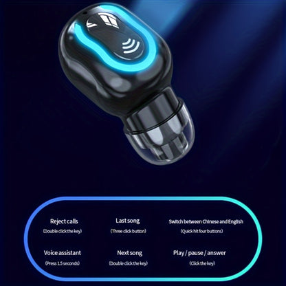 Mini Invisible Wireless Earphone Long Standby Condenser Microphone In-Ear Sport Headset for Running Gym Cycling Exercise iOS Android Black Green Beige Pink