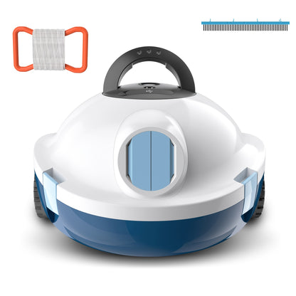 Cordless Robotic Pool Cleaner with 90-Min Runtime – Self-Parking Auto Vacuum | Floating Bracelet Retrieval | Covers 65Ft / 1100 Sq Ft | Lightweight for Above Ground & In-Ground Flat Bottom Pools | 5 Colors