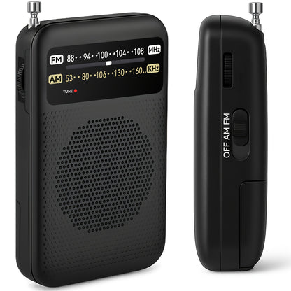 Qoosea Portable AM FM Radio with Long-Distance Reception, Handheld Transistor Radio with Crystal Clear Speaker, Battery Operated 2AA – Compact Emergency Radio for Outdoor, Camping, Travel, Home & Disaster Preparedness