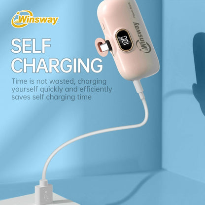 5000mAh Mini Lipstick Power Bank USB-C Fast Charging with Digital Display – Compact Portable Charger for iPhone 17/16/15 Pro Max, iPad Pro & Android, TSA-Approved Travel Battery Pack