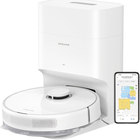 Dreame D10 Plus Gen 2 Self-Emptying Robot Vacuum & Mop Refurbished – 6000Pa Suction | 90-Day Base | LiDAR Navigation | Obstacle Avoidance | Wi-Fi App & Voice Control | Smart Floor Cleaner for Home