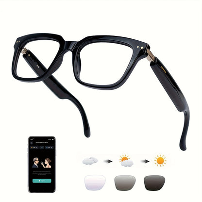 AI Smart Glasses with Real-Time Translation for 160+ Languages, ChatGPT Voice Assistant, HD Calls & Hi-Fi Music – Open-Ear Audio Glasses for Men & Women