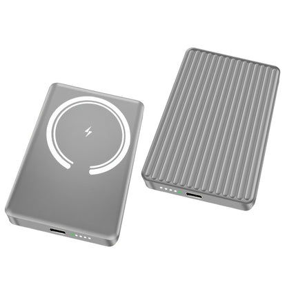 MagSafe Compatible Magnetic Power Bank 5000mAh Ultra Slim 20W Fast Charging – Portable Charger for iPhone 17 16 15 14 13 12 | Snap-On Wireless Battery Pack | Blue Purple Pink Grey Silver