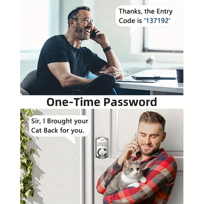 Tuya Smart Front Door Lock with Fingerprint & Keypad, Bluetooth App Control, Auto Lock, Vacation Mode & Hidden Key Backup – Digital Keyless Entry Electronic Lock for Home Apartment Office