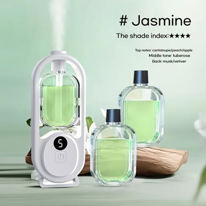 7-Color LED Aromatherapy Diffuser 150ml with USB Power, Ultrasonic Whisper-Quiet Mist, Timer Auto Shut-Off for Bedroom Office Yoga – Bundle with Hilton Gardenia Ocean Jasmine Shangri-La Oils