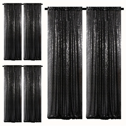 Sequin Backdrop Curtains 2FTx8FT Glitter Photography Background Panels for Party Wedding Birthday Stage Decoration Gold Yellow Shimmer Curtain Set 4 6 10 Panels Available