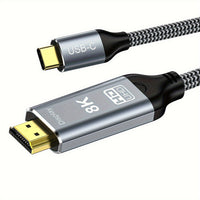 8K USB-C to HDMI Cable-Gray