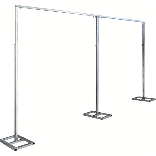20x10 Ft Heavy Duty Backdrop Stand Pipe Kit with Weighted Stainless Steel Bases, 15-Pole Curtain Frame Drape Kit for Wedding Ceremony Party Photography Studio Trade Show Stage Event Backdrop