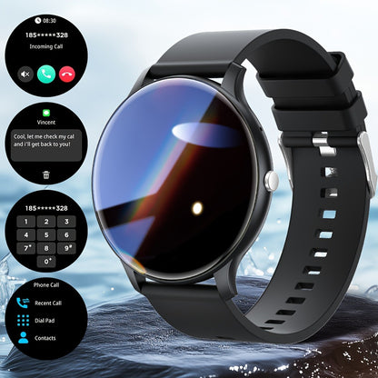 IP68 Waterproof Smartwatch 1.46" HD – 100+ Sport Modes, Wireless Calling, Music Control, Remote Camera, Sedentary Reminder – Unisex Fitness Tracker Black Silver Blue Pink