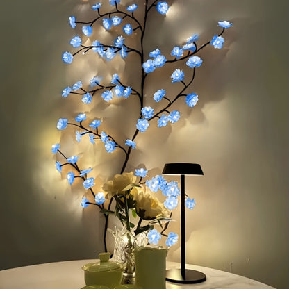 Cherry Blossom LED Fairy Lights USB Powered – 96-Light Faux Floral Garland, Dimmable Warm & Cool White, Plug & Play | Firework, Butterfly & Pink Styles | Bedroom, Party & Holiday Indoor Decor