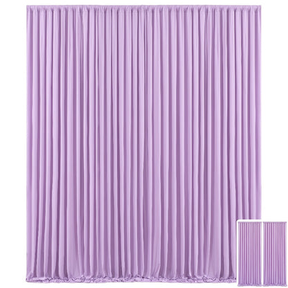 Party Backdrop Curtains 2pcs 7.2x10FT Non-Transparent Wrinkle-Free with Poles for Wedding Birthday Bridal Shower Christening Graduation Prom Holiday Photo Booth Decoration