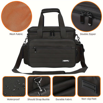 DJ Gig Bag with Removable Dividers – Padded Controller Mixer Carrying Case | Modular Interior, Touring Studio Travel Ready, Black