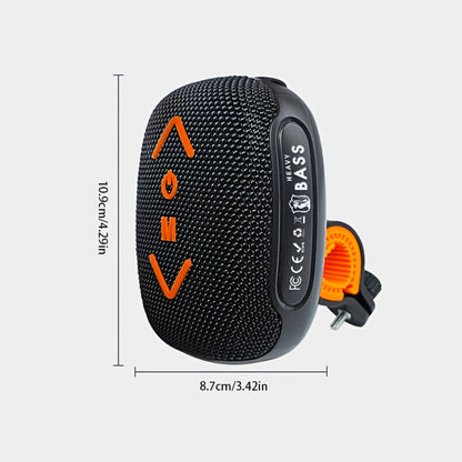 Wireless Bike Speaker IPX5 Waterproof, 7W Stereo Deep Bass Bluetooth Bicycle Speaker, 1200mAh 10-Hour Battery, Hands-Free Calls, TF/TWS Support, Secure Mount for Motorcycle Bicycle Scooter Outdoor Riding