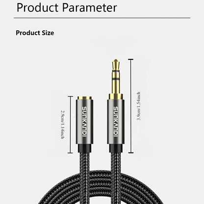 3.5mm TRRS Headphone Extension Cable with Mic Male to Female Stereo Audio Cable for Smartphone PC TV Headphone PS4 Car Audio Speaker Gaming