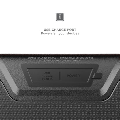 ION Audio Pathfinder Go 65W Portable Bluetooth Speaker, 3-Speaker System 6.5" Woofer + Tweeters, 15-Hour Battery, LED Lights, FM Radio, Wireless Stereo-Link, USB Playback & Charge, App Control for Outdoor Camping Beach Party