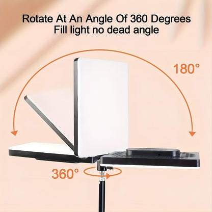 Square LED Ring Light Kit 10 Inch with 63" Adjustable Tripod Stand & Phone Holder – 3 Color Modes USB Powered Selfie Light for Live Streaming, Video Recording, TikTok, YouTube, Makeup & Home Studio