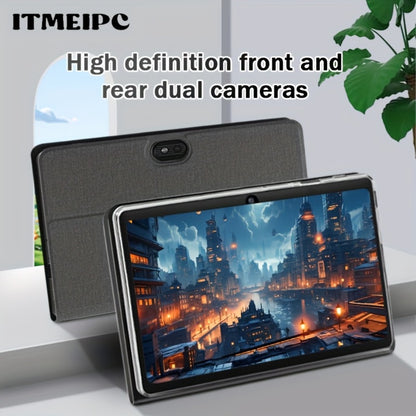 7 Inch Android 14 Tablet 4GB RAM 32GB Storage Quad-Core Cortex-A53 WiFi 6 3500mAh Battery Dual Cameras IPS Display Compact Portable Tablet PC for Kids Adults Students – Grey