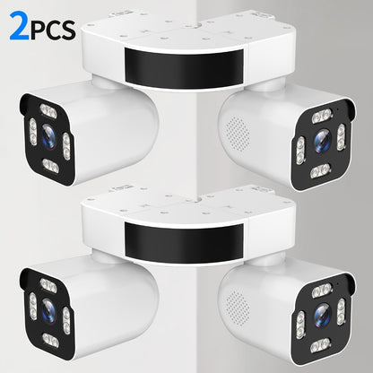 10x Zoom Dual Lens PTZ Outdoor Security Camera 5MP, 360° Pan Tilt, Siren Alarm, Two-Way Audio, Color Night Vision, 24H Wired Power, WiFi App Control – Home & Business Surveillance