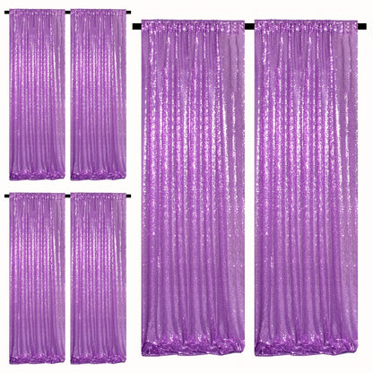 Sequin Backdrop Curtains 2FTx8FT Glitter Photography Background Panels for Party Wedding Birthday Stage Decoration Gold Yellow Shimmer Curtain Set 4 6 10 Panels Available