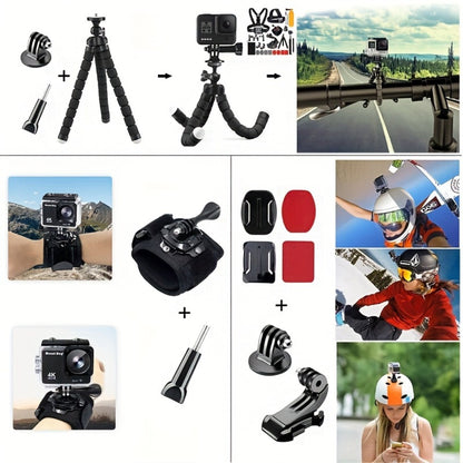 21-in-1 Action Camera Accessory Kit for GoPro Hero 12 11 10 9 8 7 6 5 4, Session, Fusion, Insta360, DJI, SJCAM, AKASO & More | Complete Mounting & Accessories Bundle