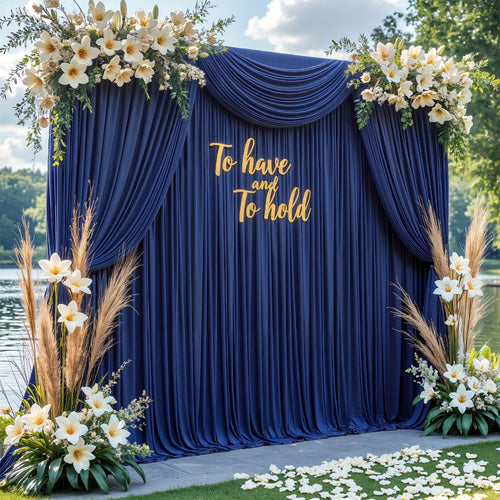 2-Pack 10x10ft Spandex Photography Backdrop Curtains - Wrinkle-Resistant Polyester Background Cloth with Pole Pockets for Weddings, Birthdays, Banquets & Photo Studio Events