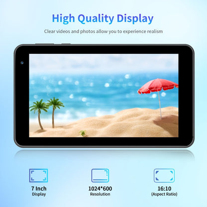 Android 15 Tablet 7 Inch, 8GB RAM 32GB ROM, 1TB Expandable Storage, WiFi 6 Dual-Band IPS Touchscreen Tablet with Protective Case, Multi-Core CPU, Dual HD Cameras – Black