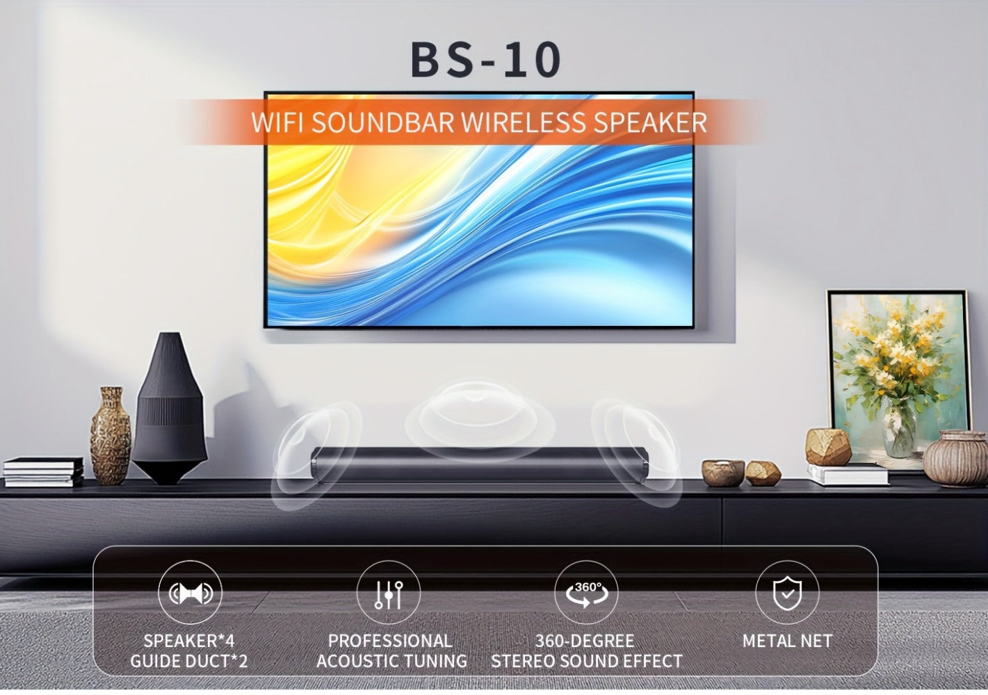 4D Surround Sound Subwoofer Speaker – Wireless & Wired, USB Plug & Play, Party Speaker for Laptop, Home Theater & Music Devices, Birthday Gift Idea