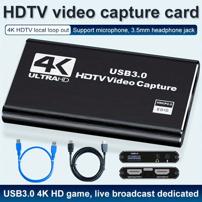 HDMI Capture Card with Microphone & 4K Loop-Out for Streaming – 1080P 60fps USB Video Recorder for Gaming, Live Streaming, Video Conference, Works with Nintendo Switch, PS4, OBS, Camera, PC