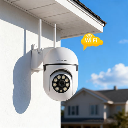 1080P WiFi Security Camera Indoor Outdoor, 360° Pan Tilt Zoom, Color Night Vision, Two-Way Audio, AI Motion Detection, Spotlight Alarm, Cloud & TF Card Storage, Remote Monitoring Home Security