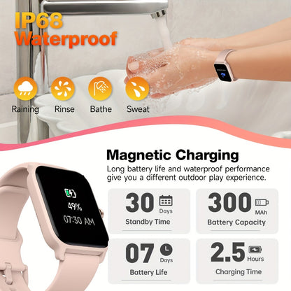 Smartwatch with Built-in Alexa FAWEIO 1.8" HD Touch Screen, Bluetooth Calling, 100+ Sport Modes, Fitness Tracker Heart Rate Sleep Monitor, Compatible with iPhone & Android – Smart Watch for Women Men 14 Colors