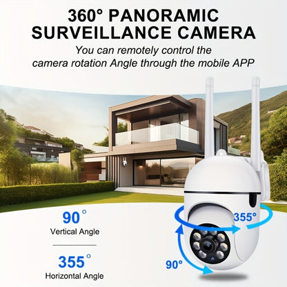 USB Powered Indoor Security Camera 1080P 360° Panoramic WiFi, Two-Way Audio, Motion Detection, SD Card & Cloud Storage – Wireless Home Nanny Baby Pet Monitoring Camera