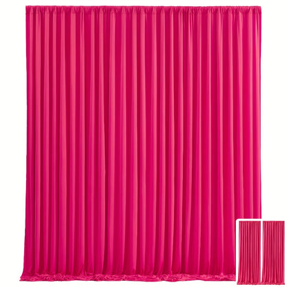 Party Backdrop Curtains 2pcs 59x118 Inch with Poles Wrinkle-Resistant Non-Transparent Fabric Background for Wedding Birthday Bridal Shower Holiday Decoration