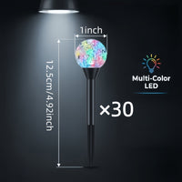 30PCS Colored Solar Outdoor Crystal Ball Lights