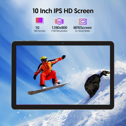 10 Inch Android 14 Tablet 8GB RAM 32GB ROM 1TB Expandable Octa-Core 1280x800 IPS Touch Screen Dual Camera WiFi 2-in-1 Tablet PC with Optional Keyboard Mouse Case & Stylus – White
