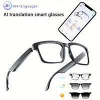 Black Frame Photochromic Glasses [Camera Not Included]