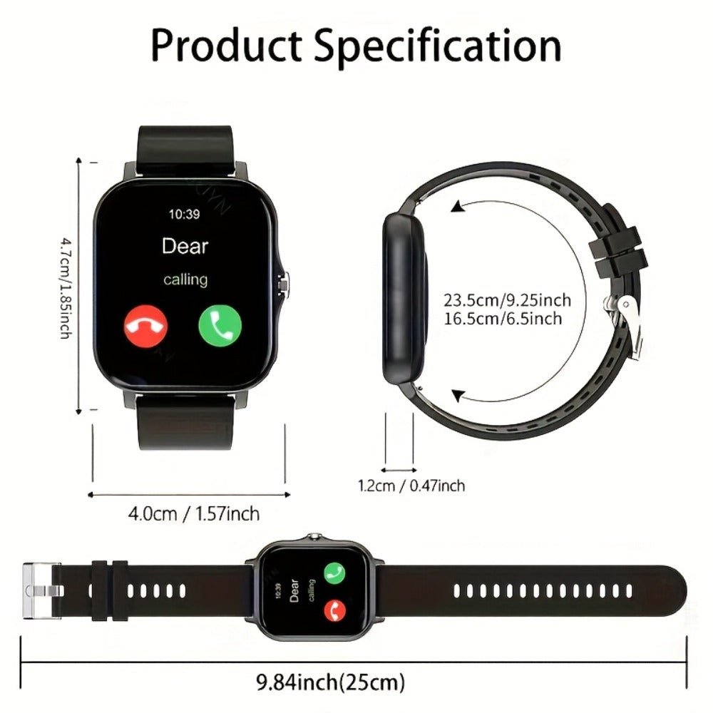 Unisex GPS Smartwatch 1.83" Full Touch – Wireless Calling, Music Playback, Remote Camera Control, Multi-Sport Fitness Tracker, Message Alerts, Pink Silver Gold – Android & iPhone Gift Watch