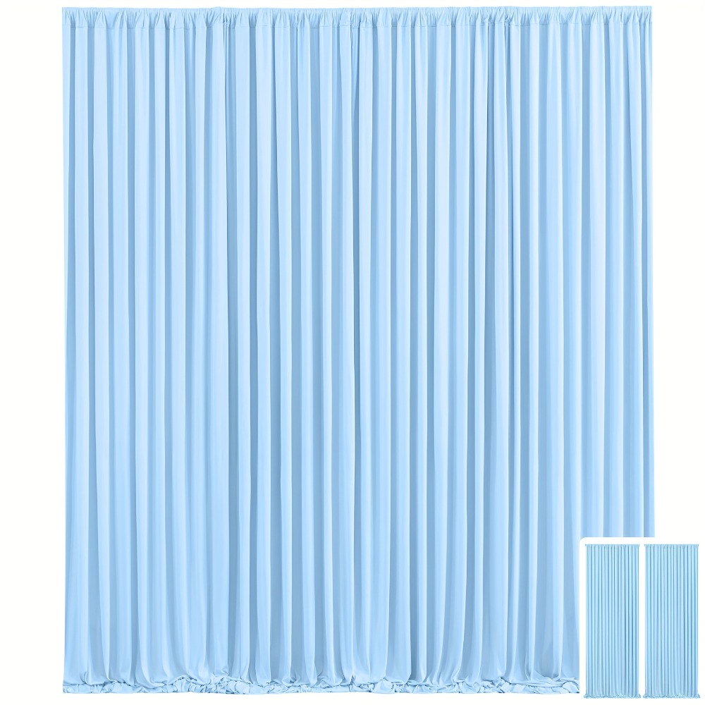 Party Backdrop Curtains 2pcs 59x118 Inch with Poles Wrinkle-Resistant Non-Transparent Fabric Background for Wedding Birthday Bridal Shower Holiday Decoration