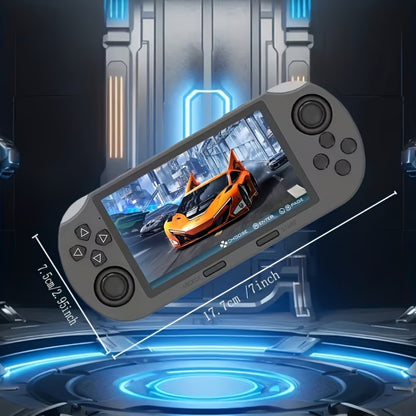 Retro Handheld Game Console Linux System 4.5 Inch HD Screen 64GB Card 3000mAh Battery - Portable Vintage Gaming Device, Perfect Birthday Christmas Halloween Gift for Kids Adults