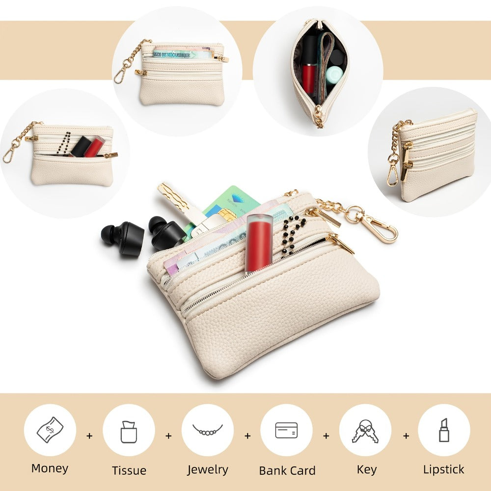 Crossbody Phone Strap Wallet Pouch with Beaded Charm Detachable Wrist Lanyard Card Holder Hands-Free Shoulder Strap for Women Girls iPhone Samsung – Green Purple Brown Pink 5 Colors