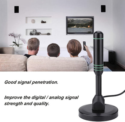 Smart IC Chip TV Antenna with Signal Booster – 4K Ultra HD & 1080P, Omnidirectional Indoor & Outdoor, Weather Resistant, 10FT Coax Cable, Free Local Channels, Works with All Smart TVs & Legacy TVs