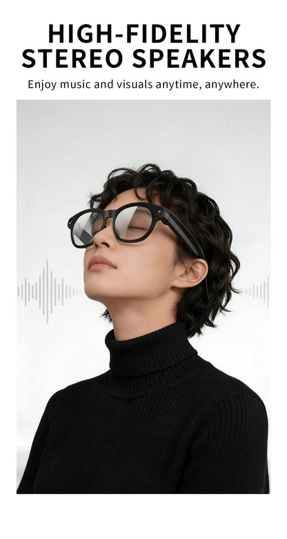 AI Smart Glasses 8MP HD Camera - Real-Time Translation, Bluetooth Call & Music, AI Object Recognition, Touch Control, Wearable Video Recording Glasses for Men Women Travel Outdoor 2026