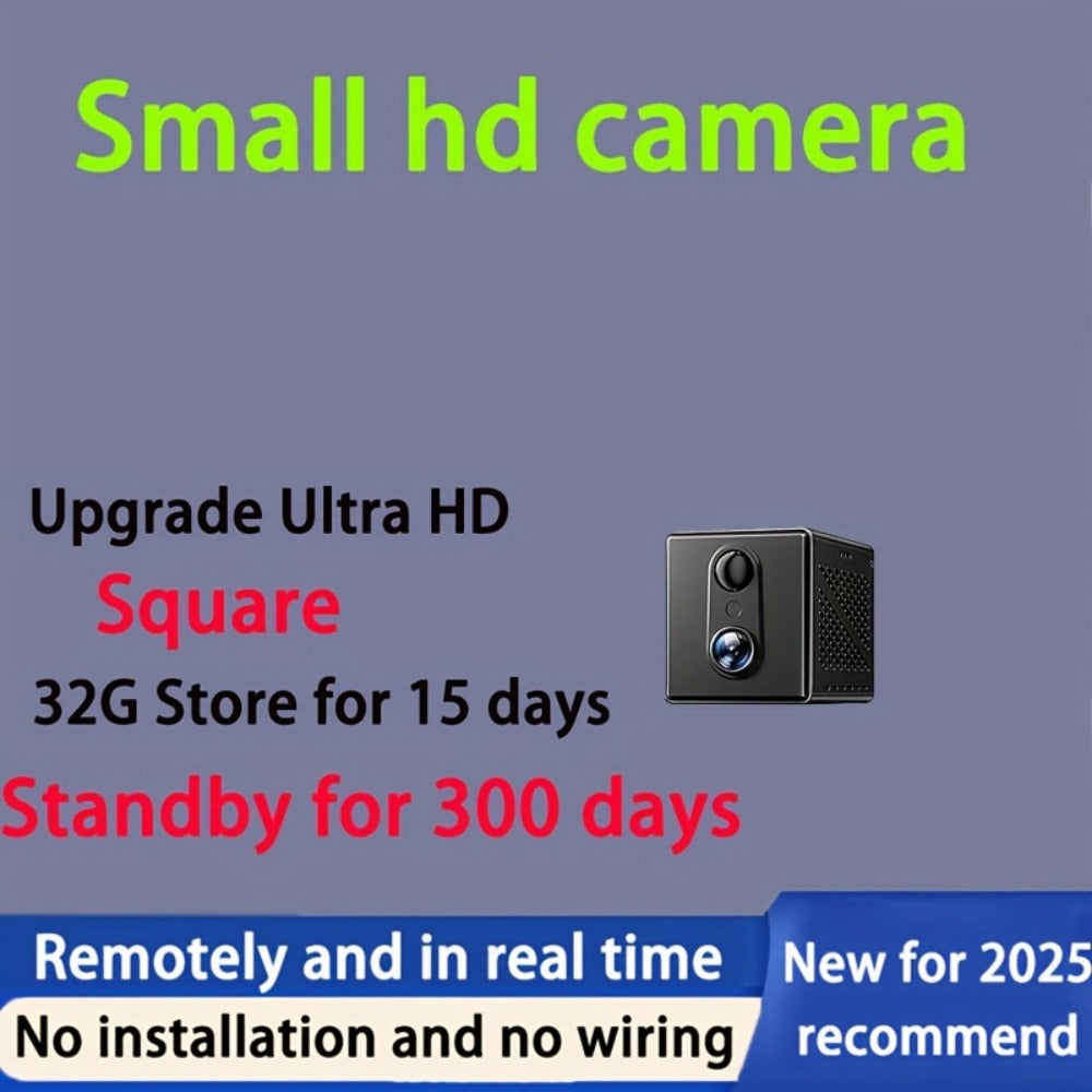 360-Degree Mini Smart WiFi Security Camera 1080P with Night Vision, Motion Detection Alarm, Pet Monitor & Nanny Cam – Battery or USB Powered, 2.4GHz & 5GHz, No Dead Angle Home Surveillance