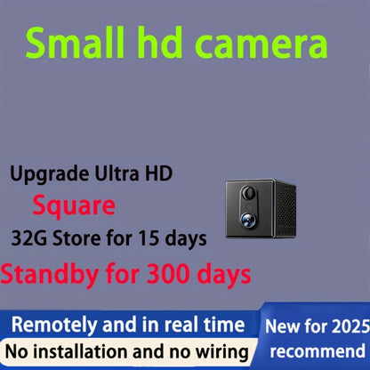 360-Degree Mini Smart WiFi Security Camera 1080P with Night Vision, Motion Detection Alarm, Pet Monitor & Nanny Cam – Battery or USB Powered, 2.4GHz & 5GHz, No Dead Angle Home Surveillance