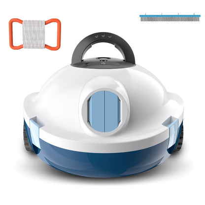 Cordless Robotic Pool Cleaner with 90-Min Runtime – Self-Parking Auto Vacuum | Floating Bracelet Retrieval | Covers 65Ft / 1100 Sq Ft | Lightweight for Above Ground & In-Ground Flat Bottom Pools | 5 Colors