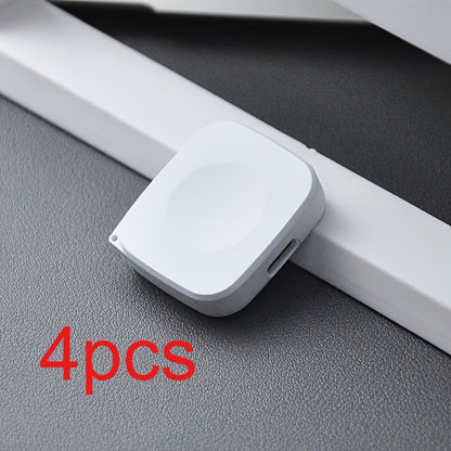 Portable Smartwatch Charging Dock Travel Charger Compact Lightweight USB Powered Value Pack 1 2 3 4 Units – Black White Transparent Smartwatch Charger Stand