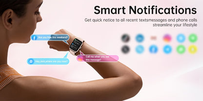 Smartwatch with Built-in Alexa FAWEIO 1.8" HD Touch Screen, Bluetooth Calling, 100+ Sport Modes, Fitness Tracker Heart Rate Sleep Monitor, Compatible with iPhone & Android – Smart Watch for Women Men 14 Colors