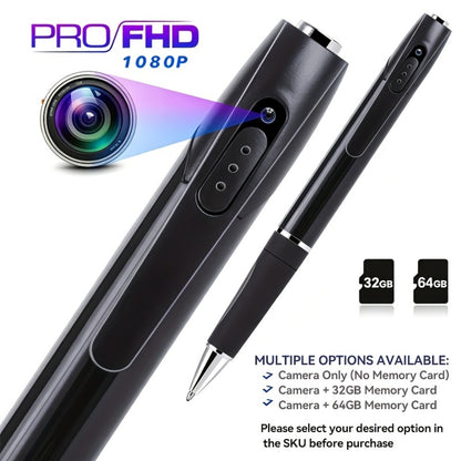 Mini Body Camera 1080P for Lectures, Meetings & Office – Portable FHD Wearable Security Cam, Indoor Outdoor Recording, Optional 32GB/64GB SD Card, Compact Clip-On Design for Students & Professionals