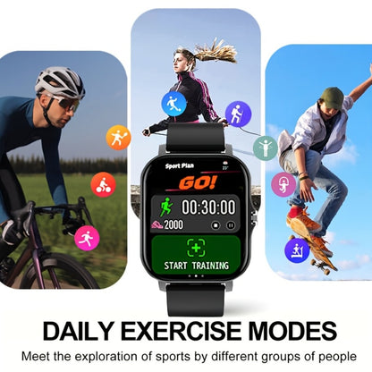 Email Display Smartwatch 1.83" Full Touch – Wireless Calling, Pedometer, Activity Tracker, Multi-Exercise Modes, Dual TPU Strap, USB Rechargeable – Unisex Fitness Watch Pink Silver Black Gold